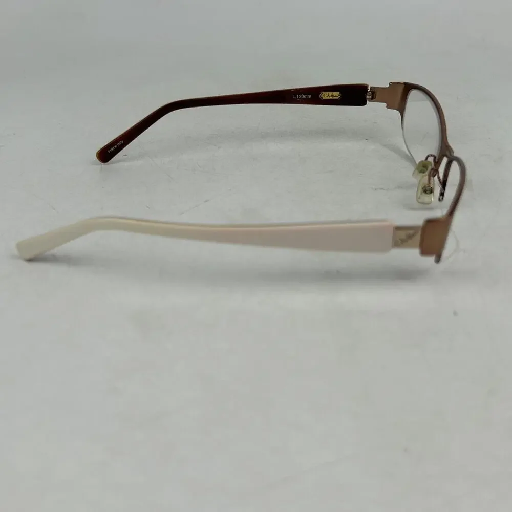 Cole Haan Ch900 Eyeglasses Topaz‎ Unisex Adult Brown Metal Half Rim 53-17-130mm